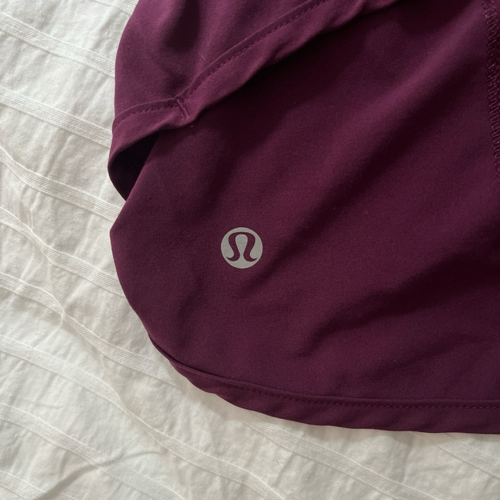 Purple lululemon speed up shorts
